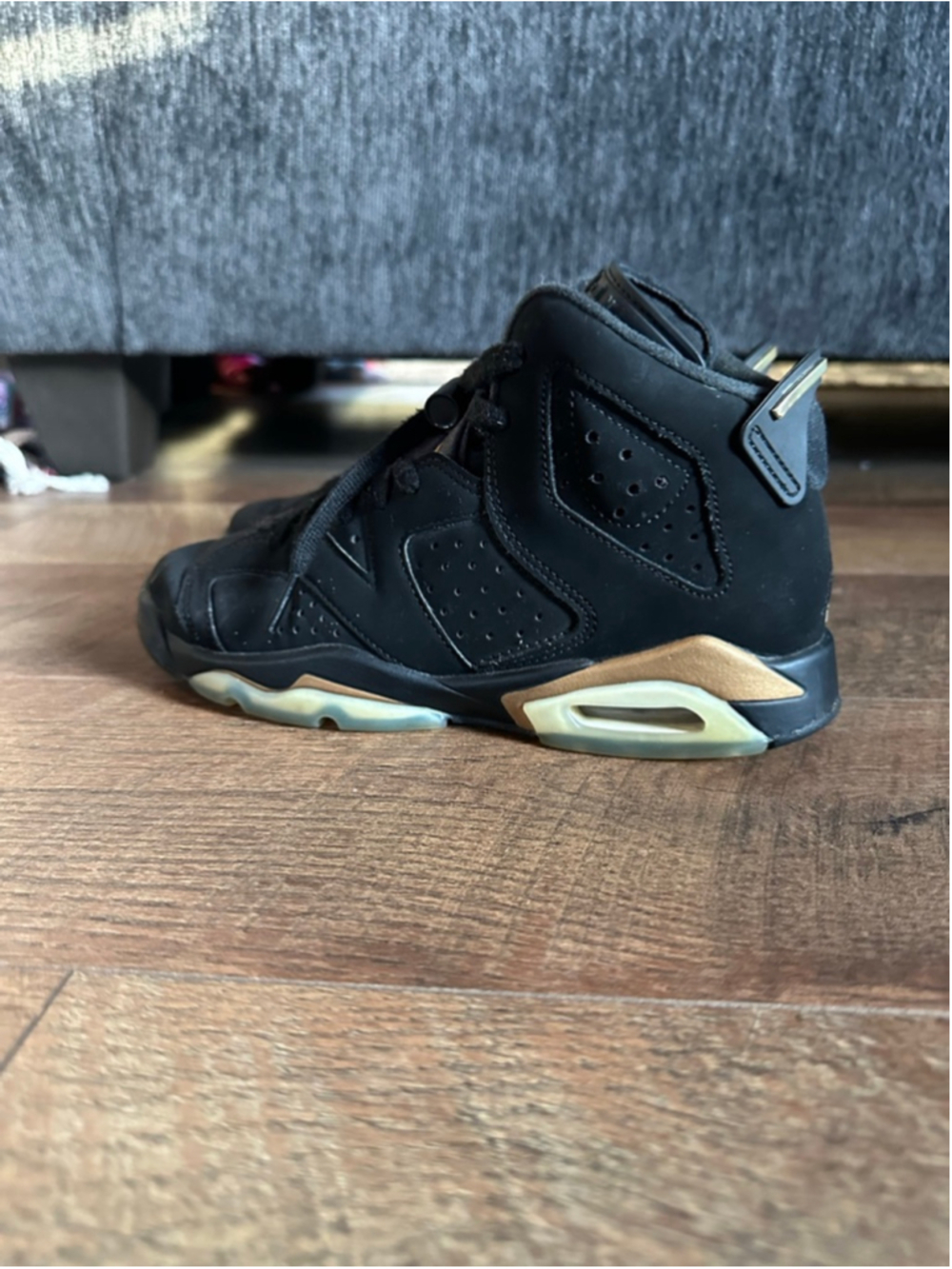 Boys Jordan Sneakers 4 (Big Boy) Black Gold Summer
